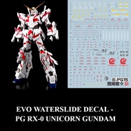 [EVO] Waterslide Decal - [PG15] PG 1/60 RX-0 Unicorn Gundam (Fluorescent)