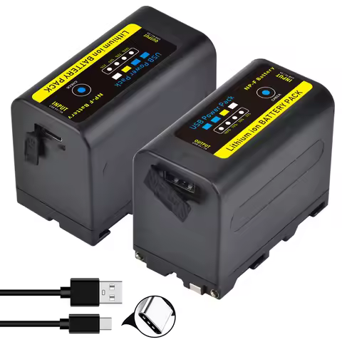 Tectra NP-F Series USB-C Charging Lithium Battery Pack 5200mAh&7800mAh for Sony NP-F550 F750 F960 F9