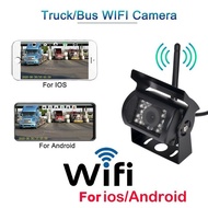 กล้องมองหลังรถยนต์ไร้สาย Wi-Fi 175 ° กล้องถอยหลังสำรองสำหรับ iPhone Android iOS 12V