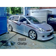 Toyota wish 2003 2004 2005 old facelift ZNE10 Legend gialla bodykit body kit front side rear skirt l