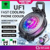 Plextone UF1 Magnetic Gaming Phone Cooler Fan Fast Cooling RGB Light Kipas Penyejuk Telefon Magnetik