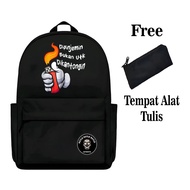 Tas Ransel Keren Cowo Cewe Laki Laki dan Perempuan Skena Kata Dipinjemin Bukan Untuk Dikantongi Terl