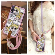 Silicone Anti-knock Phone Case For Tecno Camon12 Pro/CC9 Dirt-resistant Cartoon Crossbody Full wrap 