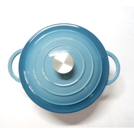 22cm Enamel Cast Iron Blue Stock Soup Pot