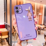 OPPO Reno 4F 4 Pro A93 2020 Reno 5 Realme 8 7 Pro C12 C25 C20 C21 OPPO A74 4G 5G Cartoon Rabbit Bunny Plating Electroplated Soft TPU Case Cover