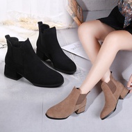 women boots winter boots women winter boots Women's Velvet Martin Boots - Thick Heel | Autumn/Winter
