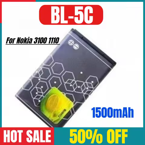 1500mAh BL-5C for Nokia 3100 1110 Mobile Phone Batteries