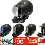 Helm Cargloss Original Hitam doff paket kaca VISOR flatt datar CARGLOSS CFM Official Cargloss Origin