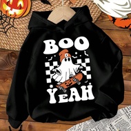 Trang phục Halloween cho bé trai tuổi mới lớn, Ma trượt ván, Ma tấm trải giường ma quái, Áo hoodie c
