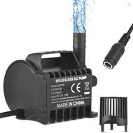 Submersible 12V Water Pump Electric 700L/H Small Fountain Pump with Max 9.8ft Lift, 6.5ft DC Female 
