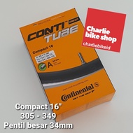 CONTINENTAL Inner Tube Compact16 305 349 Large Schrader valve 34mm