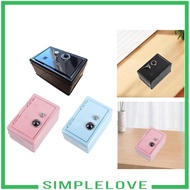 [Simple] Iron Piggy Bank Money Saving Box Container Organizer with Drop Box Safe for