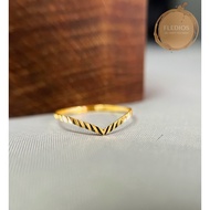 Fledios Gold Ring 916v Solid Ring Bajet Pure MInimalist /Fledios 916 Gold V Ring MInimalist Ring