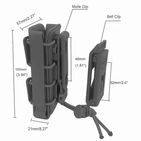 &Tatical 9mm Magazine Pouch Pistol Holster for GLOCK 19 Spring Field XD-9 Makarov Universal Fast Mag