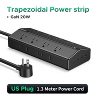 UGREEN T6 20W Trapezoidal Power Strip Extension Cord Socket Black 1.5Meter Length Model:55319