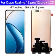 6.7 "AMOLED 120Hz LCD สำหรับ Oppo Realme 12 Pro/ 12 Pro + Plus RMX3840 RMX3842ชิ้นส่วนจอสัมผัสแอลซีด