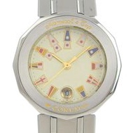 二手CORUM Admiral's Cup 手錶，型號 39.610.20V50，不銹鋼，瑞士製造，銀色石英機芯，模擬顯示，象牙色錶盤，Admiral's Cup，女士腕錶。