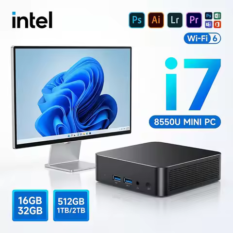 2026 HOT MINI PC Computer Intel Core i7-8550U 16GB/32GB RAM 1TB/2TB SSD Windows11 Mini Gaming Pc Des