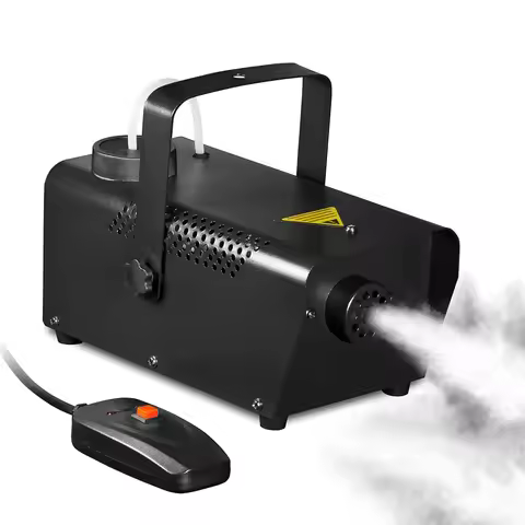 Disco Smoke Machine Mini Automotive Stage Fog Machine Wire Control Wedding Party Portable Fogger DJ 
