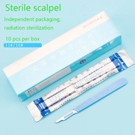 11 # 15 # Disposable Sterile Scalpel Radiation Sterilization Plastic Handle DIY Tool Animal Surgical