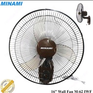 MINAMI 16" Wall Fan M-62 IWF (Walnut Brown/Cyrstal Gray)