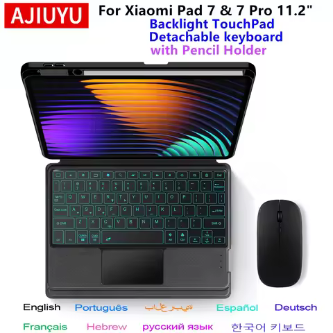 Detachable Magic Keyboard For Xiaomi Pad 7 MIPad7 Case Pencil Holder for Xiaomi Pad 7 Pro Mi Pad 7 2