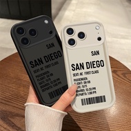 San Diego Boarding Pass Phone Case for Huawei Y6P X7D X5C Y6 Y7 Pro 2019 Y7A Y9 Prime P30 P30 P40 Li
