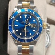 8成新 16613 防水 ROLEX Submariner Watch With Two-Tone Steel Bracelet (思英vit)