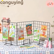 CONGUYING Storage Rack, Metal Grid Frame Display Rack, Modern with Base Grid Jewelry Booth Rack For 