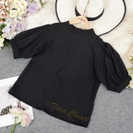 เสื้อคอจีน lll Freesize lll TUM012 เสื้อคอจีน แขนพอง เนื้อผ้าซาร่า ผ้าดีมาก ทรงน่ารักมาก ใส่สบาย ไม่