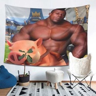 HOG RIDER Design Tapestry Traditional Landscape Decor Hanging Suitable for Living Room Bedroom Funny