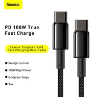 Baseus 100W Type-C To Type-C Tungsten Gold Fast Charging Data Transferrable Cable