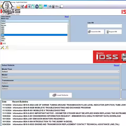 2025 G-IDSS Isuzu Global Export D-MAX PASSTHRU J2534 D-Max ISUZU US-IDSS E-IDSS Diesel Engine Truck 