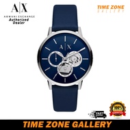 Armani Exchange Multifunction Blue Leather Band Strap Men Watch AX2746