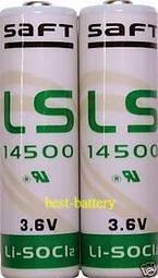 頂好電池-台中 SAFT LS-14500 3.6V-2.6AH 一次性鋰電池、工業電池、記憶電池、記錄器電池 J