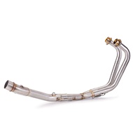 [YOSO] ท่อไอเสียรถจักรยานยนต์ R3ระบบเต็มรูปแบบดัดแปลงหนีท่อส่วนหัวด้านหน้าแบบสลิปบนท่อไอเสียสำหรับ Y