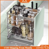 Pull Out Spice Basket Kitchen Pull Out Rack Pull Out Condiment Organizer Basket Multifunctional