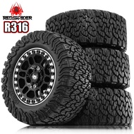 4pcs Aluminum 1.9 Beadlock Wheels Mud Slingers Tires 3.54" OD For 1/12 RC Crawler LC79 MN82S MN128 M