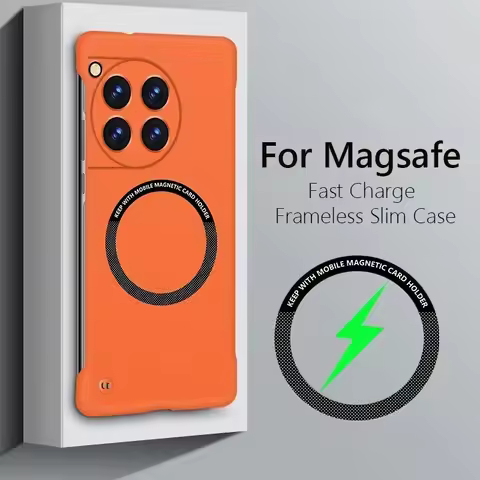 For OnePlus 10T 9 Pro 13 11 12R Nord 3 N20 N30 SE CE 5 4 5G Frameless Phone Case Wireless Charging M