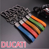 Ducati Keychain Paingale V2 V4 Hypermotard monster Motorcycle Key Colorful Belt Pendant