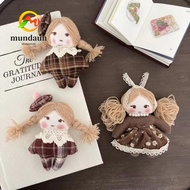 MUNDAUN Fabric Girl Embellishment, Plaid Beret Fabric DIY Craft Embellishment, Korean Style Cartoon 