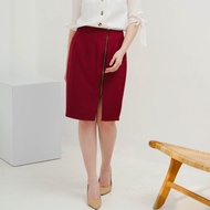 FAME - Haruka Maroon Short Span Skirt - 9320475