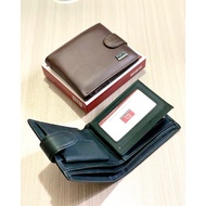 Genuine leather men's wallet with buttons, callus touch for modern men" imported quality genuine lea