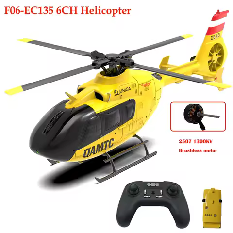 Parkten F06（EC135 1/36) 2.4G RC Helicopter 6CH 6G Without Ailerons Brushless Motor Arobatic Drone Fo