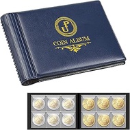 Coin Collection Album 60 Pockets - 35x35mm/ 1.4x1.4 in Grids for Penny Collection & Storage Fits Too