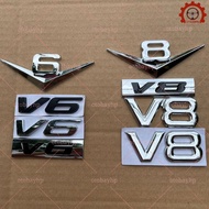 V6 V8 car metal Logo