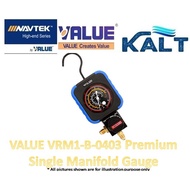VALUE VRM1-B-0403, VRM1-B-0404 Manifold Single Gauge R22, R134a, R407C, R410A