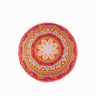 Boho Style Cushion Cover Morocco Round Pillowcase Hand Made Woven Pillow Cover Tassels Home Decor Cu