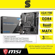 MSI Pro B660M-E DDR4 M-ATX Motherboard