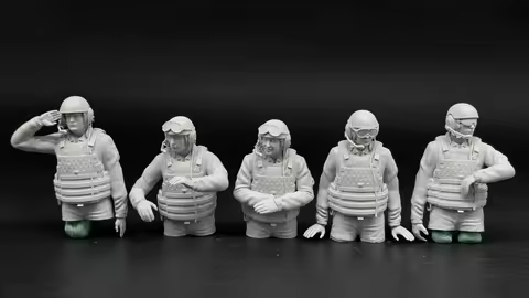 1/16 Scale Modern military Abrams M1A1/A2 US tank crew Half-body version 5 Figures Resin Model Minia